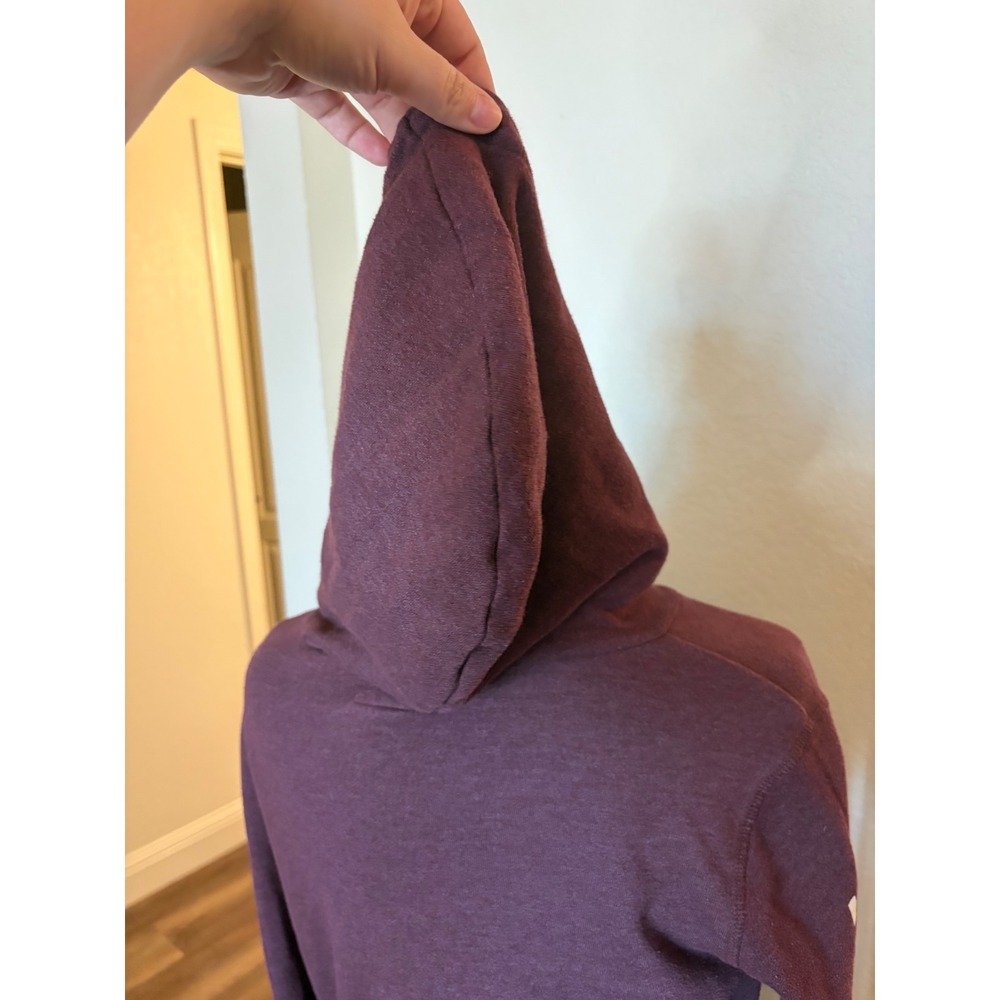 Aeropostale Womens Full Zip Hoodie Maroon Burgundy Aero 1987 Graphic Small - Picture 5 of 7